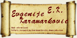 Evgenije Karamarković vizit kartica